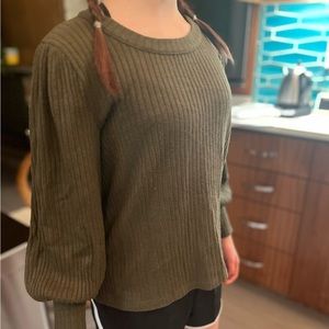 Madewell green sweater